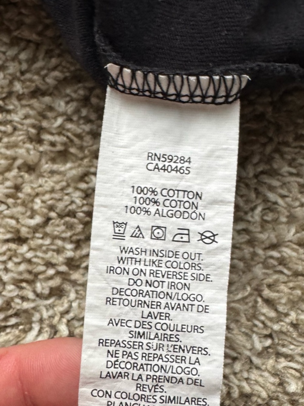 12–18M The Children’s Place “Raised By An Awesome Mama” Black Graphic Tee - Picture 4 of 4